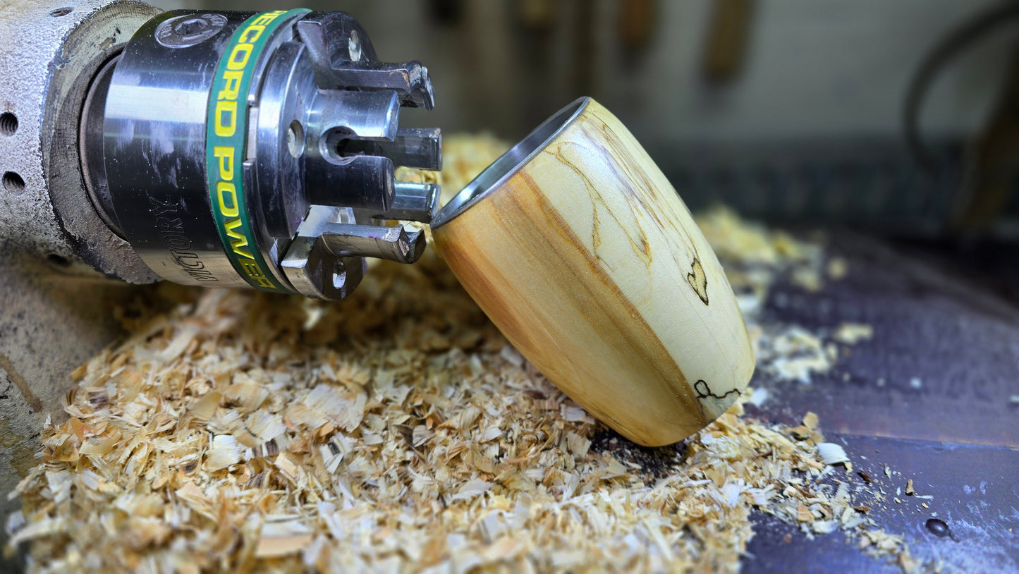 Ročno izdelana skodelica za kavo in čaj iz brezovega lesa – edinstvena lesena skodelica