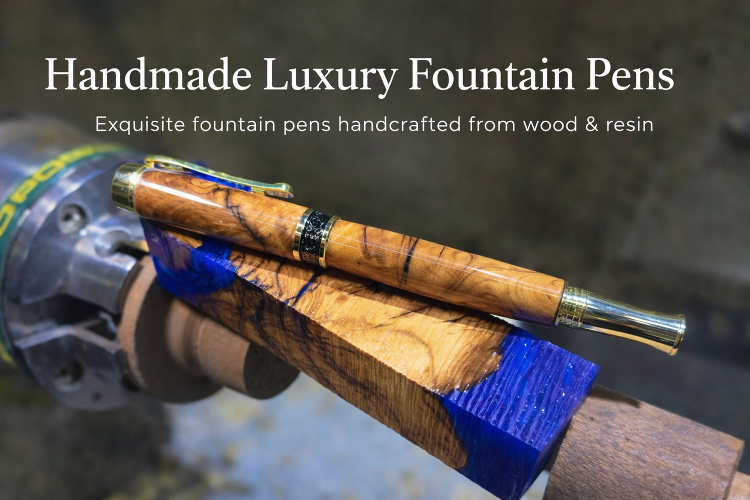 Handmade Fountain Pens from Wood & Epoxy Resin 