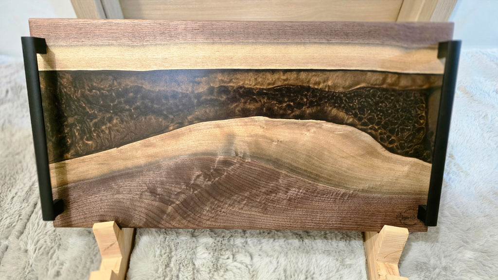 Handmade Serving Board with Handles
