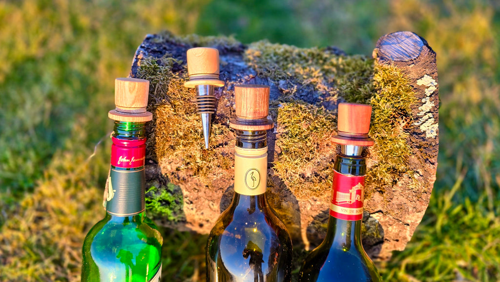 Handmade Wooden Bottle Stopper - cowboy hat