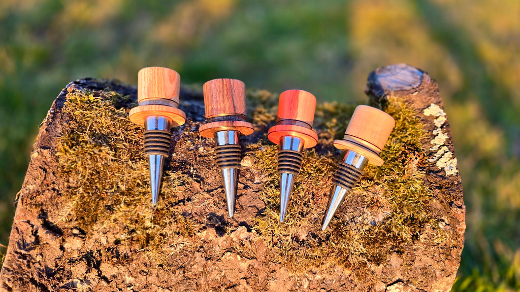 Handmade Wooden Bottle Stopper - cowboy hat