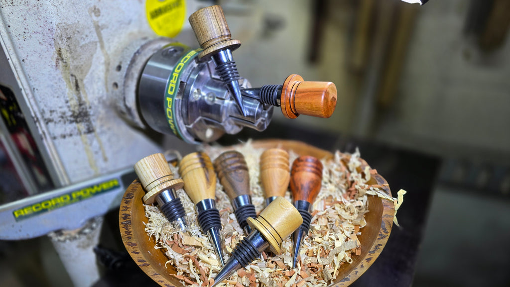 Handmade Wooden Bottle Stopper - cowboy hat