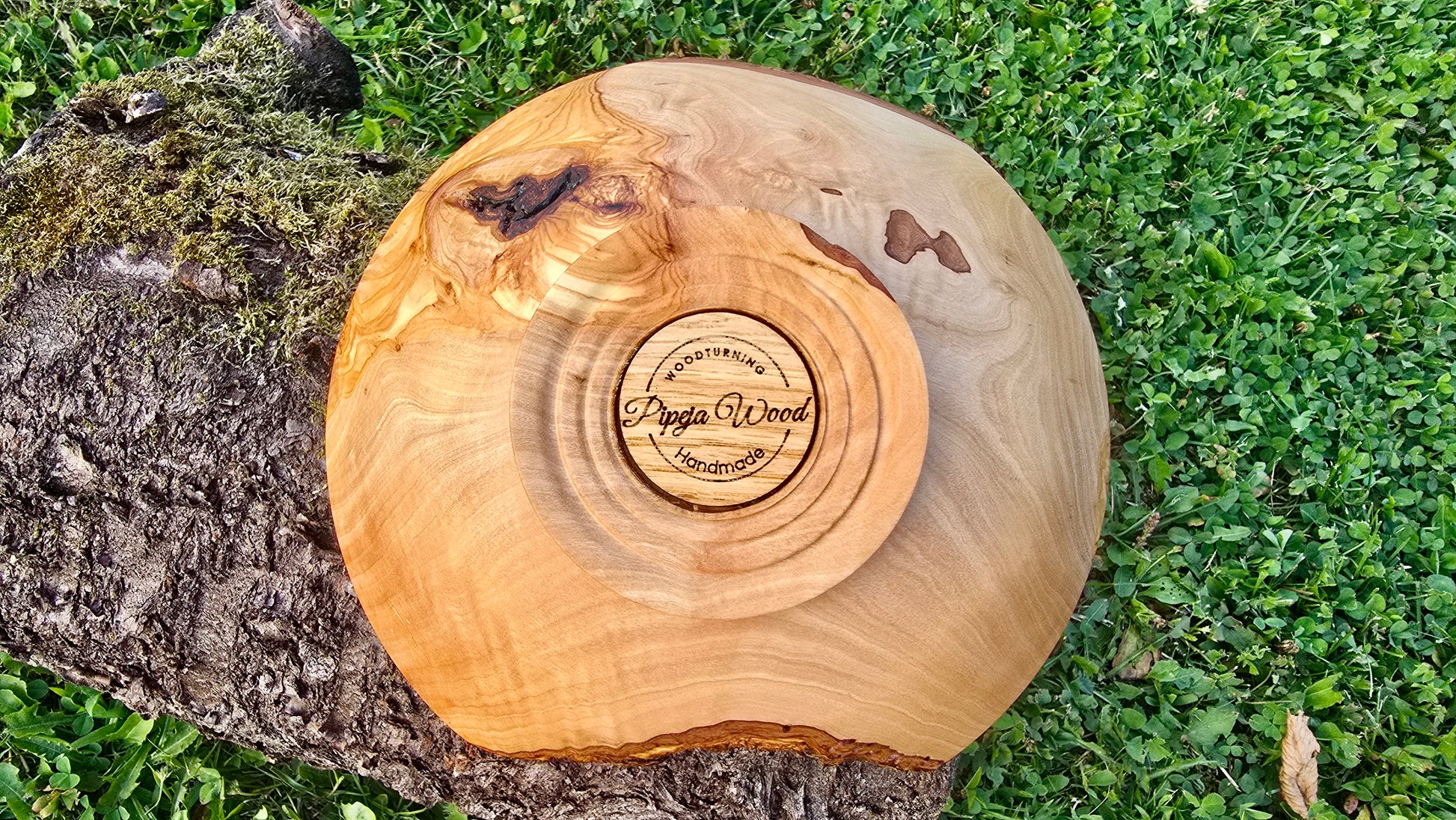 live-edge olive wood bowl rustic