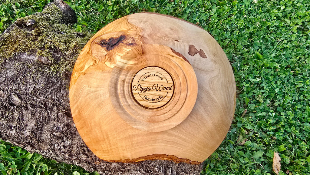 live-edge olive wood bowl rustic