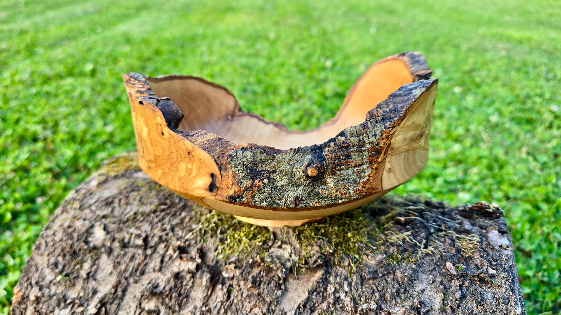 olive wood centerpiece bowl 19cm x 10cm