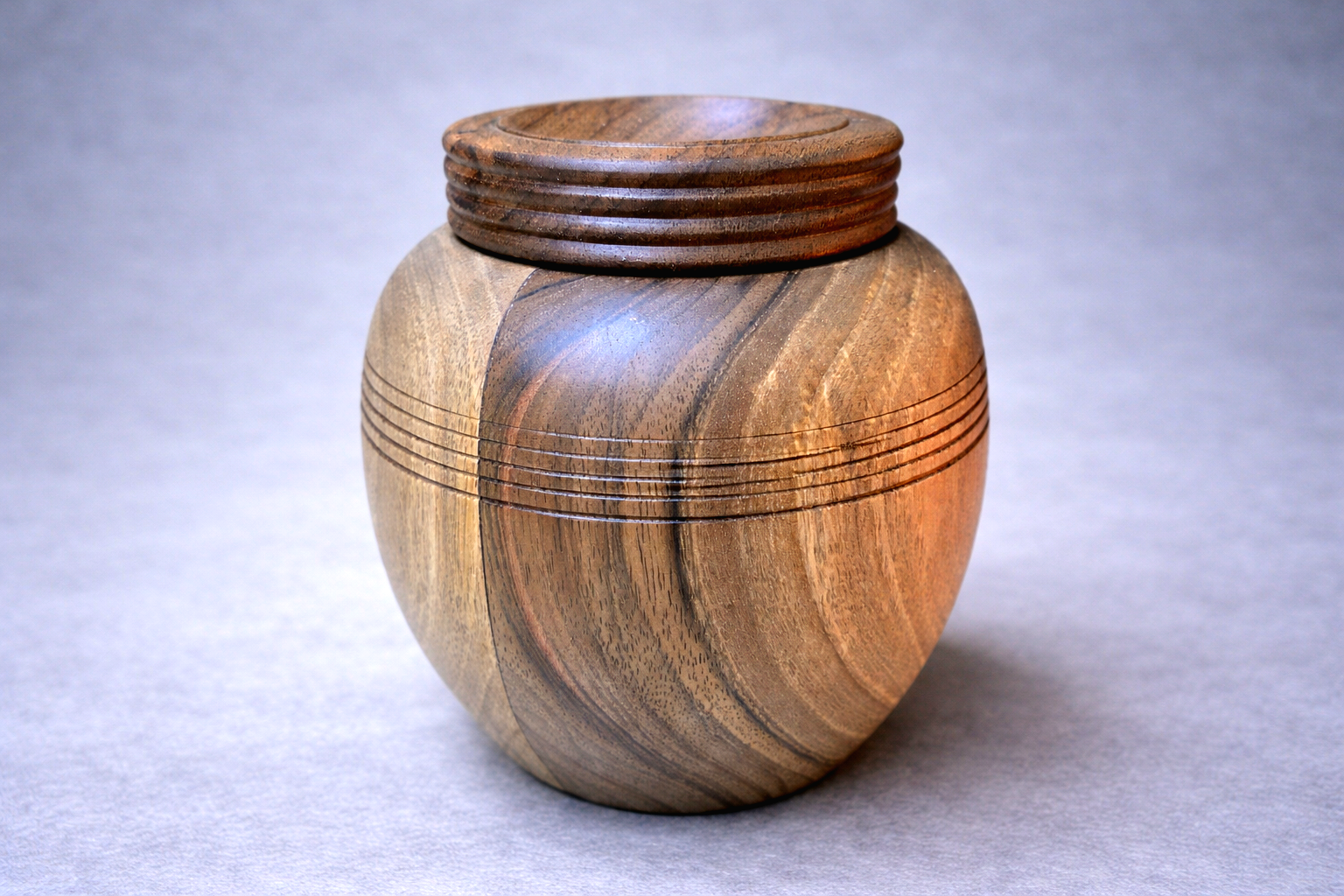 small handmade wooden pet urn for cats