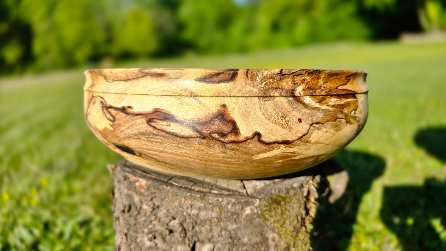 Schalen aus Spaltholz – Handgemachtes luxuriöses Holz-Mittelstück 27,5cm