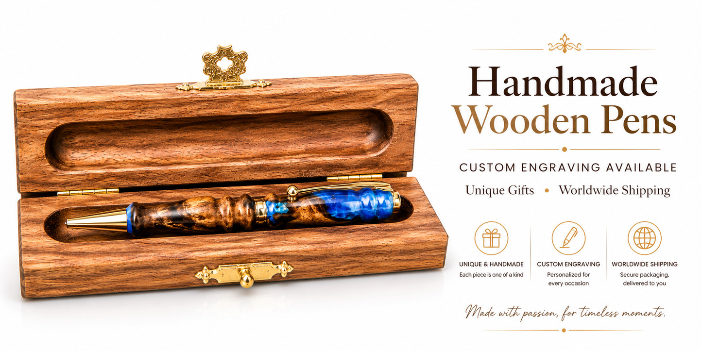 Luxury wooden gift pen with optional engraved wooden gift box