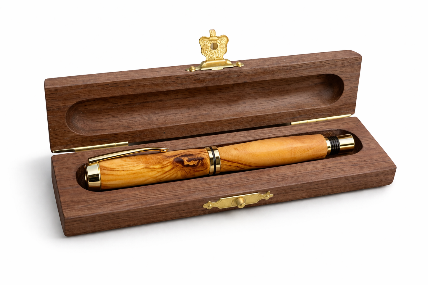 Handgefertigter Füllfederhalter aus Olivenholz – Luxuriöses Schreibgerät aus Holz, Einzigartiges Geschenk