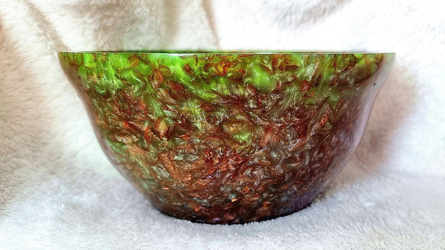 unique handmade epoxy resin decorative bowl finish