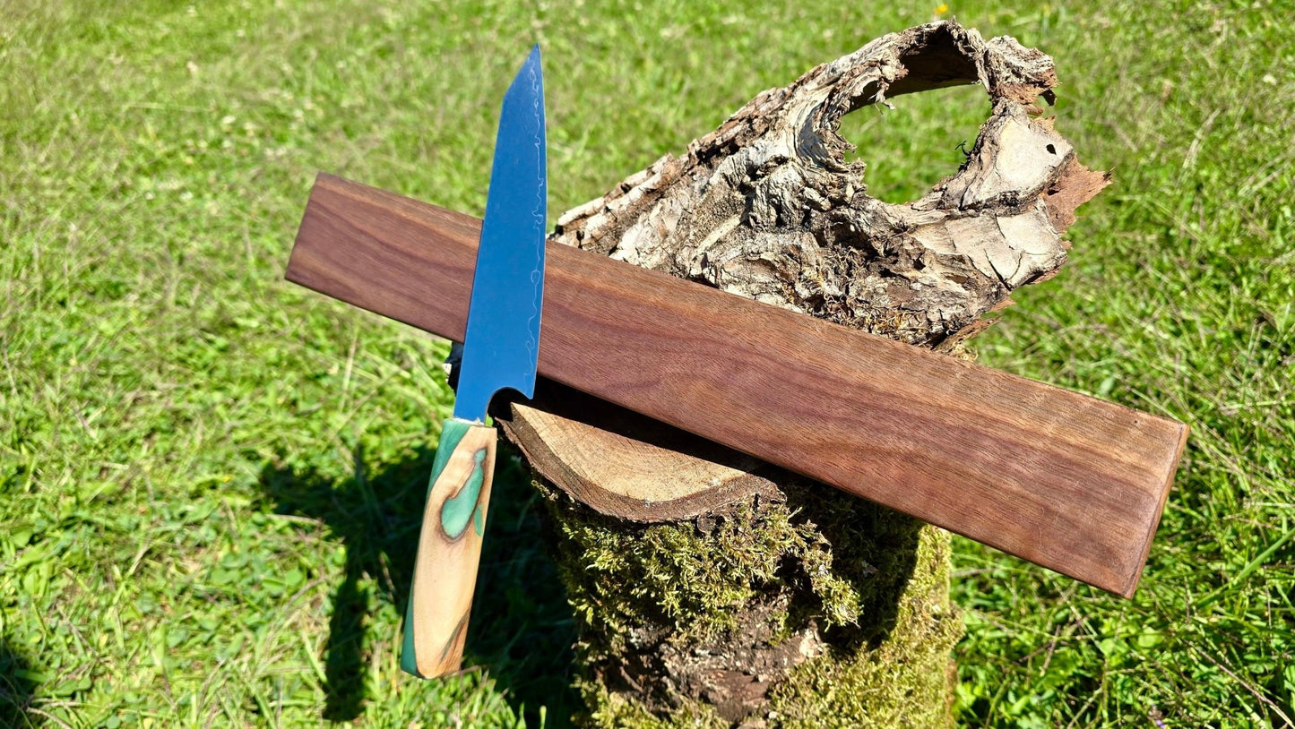 Handcrafted Magnetic Knife Holder – Elegant Wood Design | 40cm x 6cm (15.75in x 2.36in) - PipejaWood