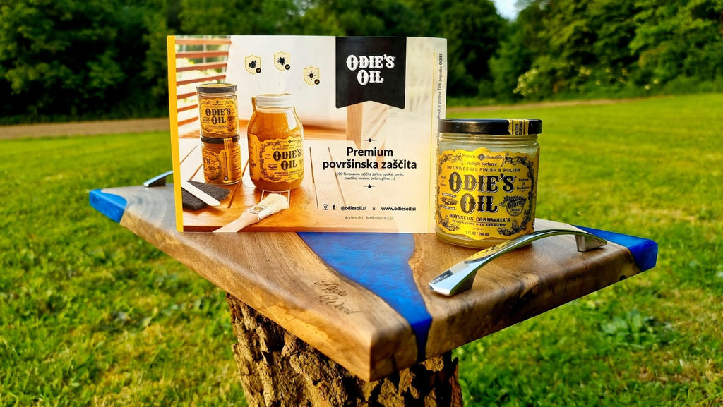 Handcrafted Walnut Wood Serving Board with Pearl Epoxy Resin – 50cm x 28cm (19.7in x 11in) | Cheese, Charcuterie, Appetizer Platter - PipejaWood