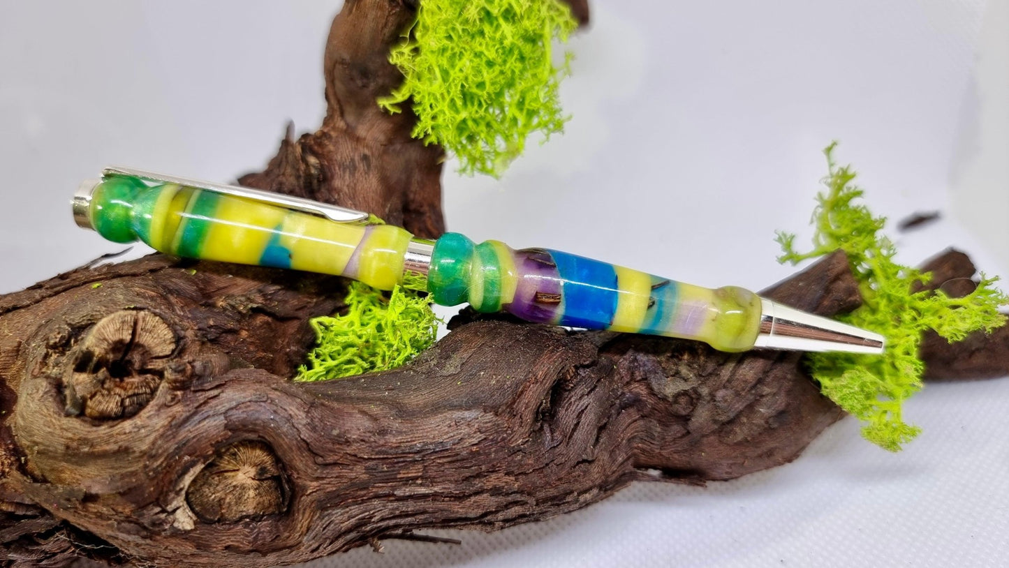 Handmade Epoxy Resin Pen – Custom Luxury Writing Instrument | Unique Ballpoint Pen - PipejaWood