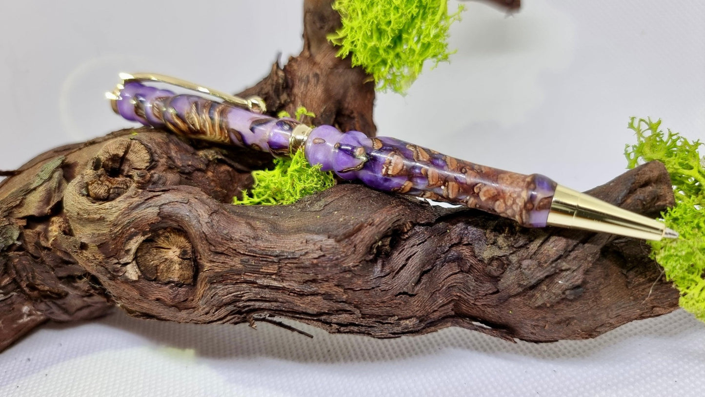 Unique epoxy resin pine cone pen luxury writing instrument