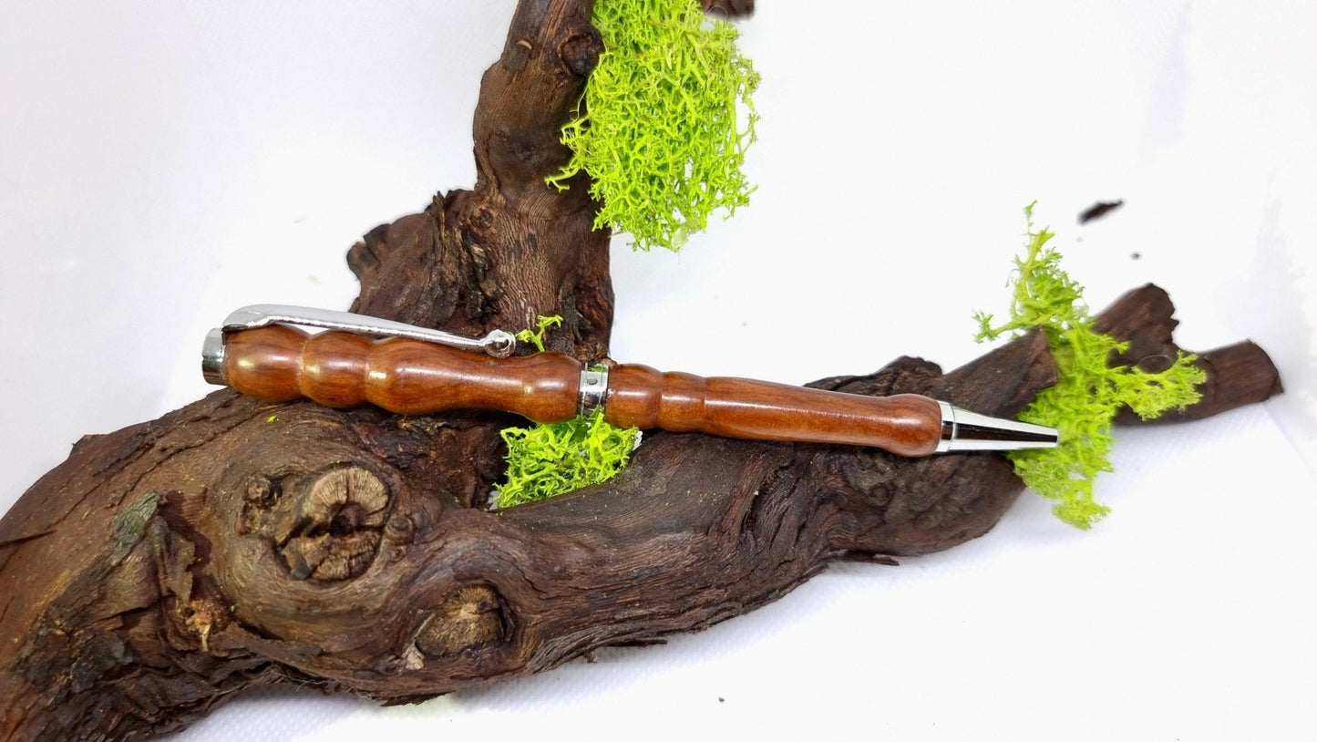 Handmade Pen from Peer Wood – Custom Luxury Writing Instrument | Unique Ballpoint Pen - PipejaWood