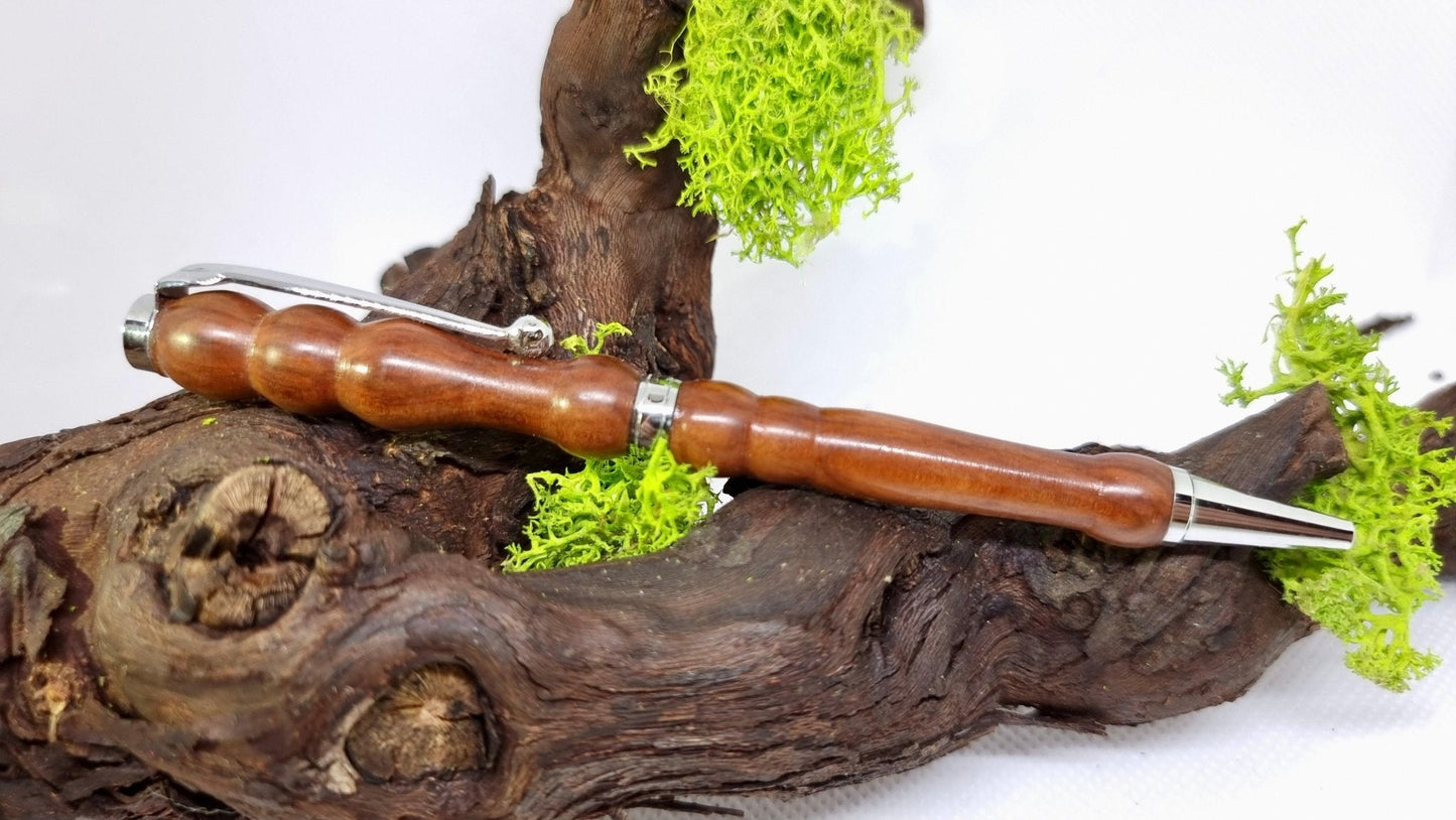 Handmade Pen from Peer Wood – Custom Luxury Writing Instrument | Unique Ballpoint Pen - PipejaWood
