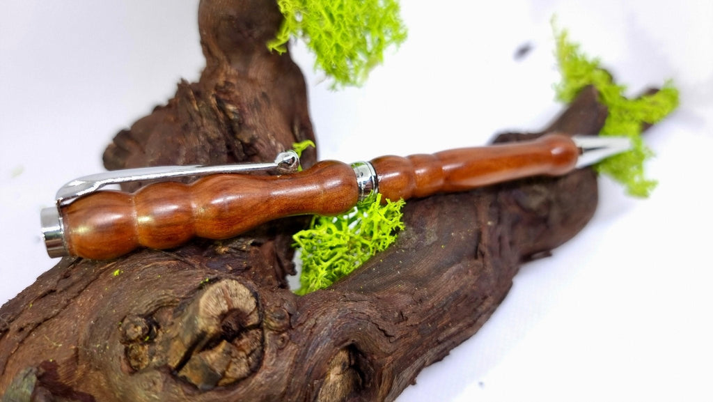 Handmade Pen from Peer Wood – Custom Luxury Writing Instrument | Unique Ballpoint Pen - PipejaWood
