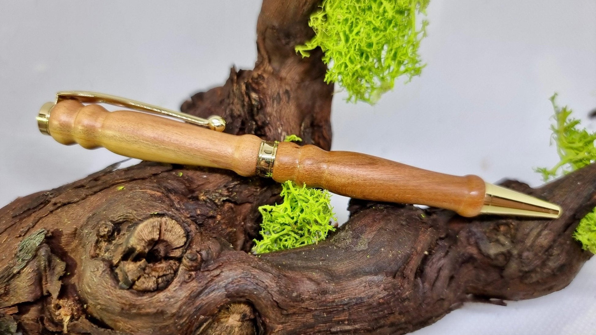 Handmade Pen from Plum Wood – Custom Luxury Ballpoint Pen | Unique Writing Instrument - PipejaWood