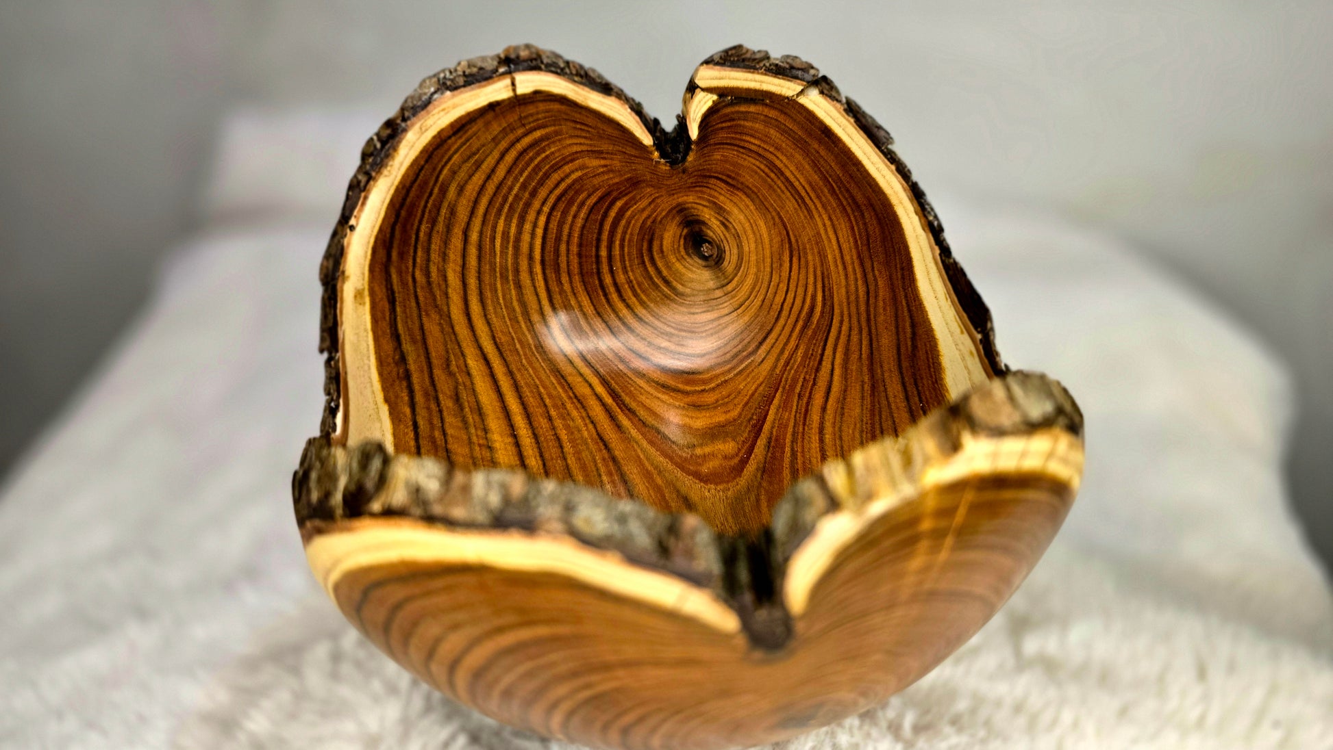 live edge sumac wood bowl unique organic shape handmade