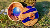 Plum Wood and epoxy resin Lid Bowl - PipejaWood