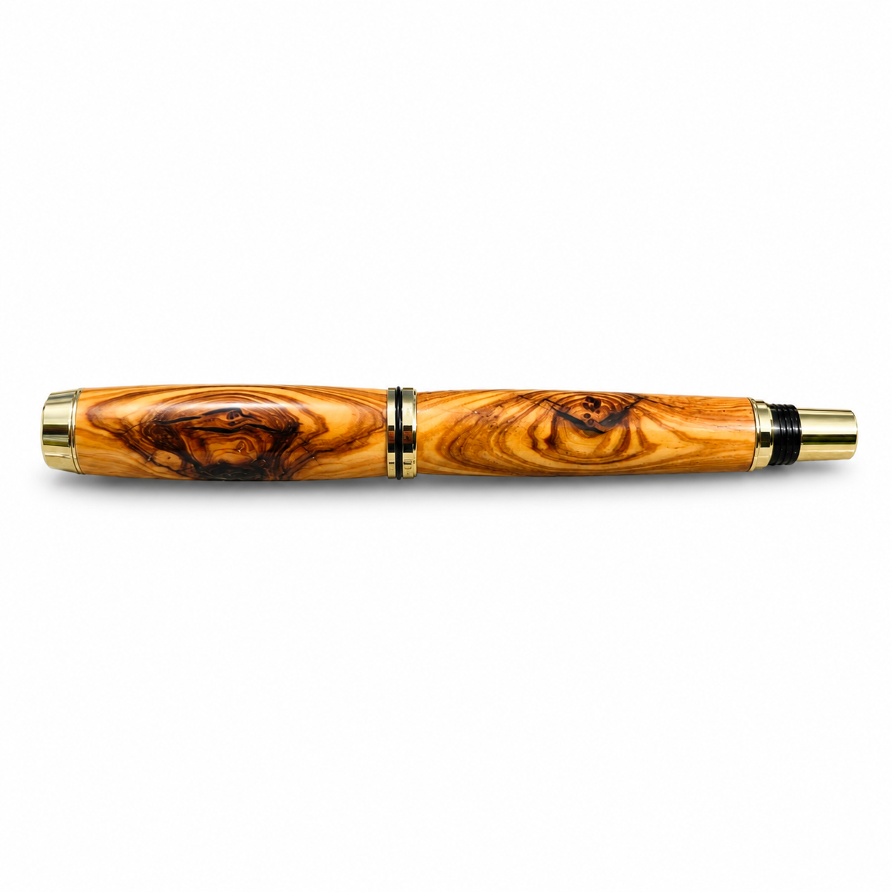 Handgefertigter Füllfederhalter aus Olivenholz – Luxuriöses Schreibgerät aus Holz, Einzigartiges Geschenk